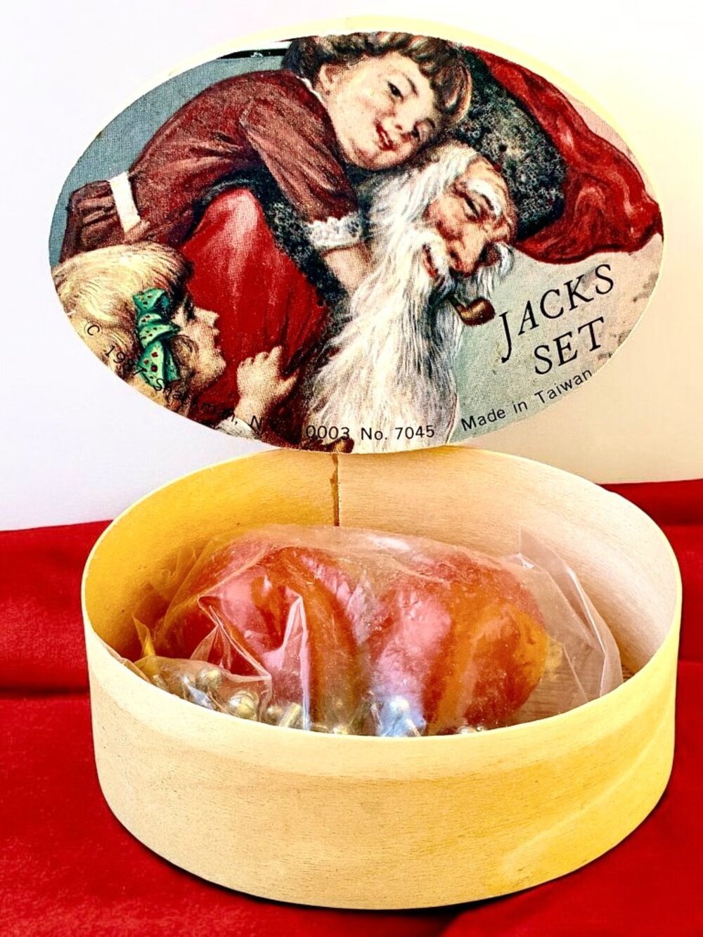 SHACKMAN JACK'S SET Metal Vintage Jacks and Rubber Ball Game Set Taiwan box new